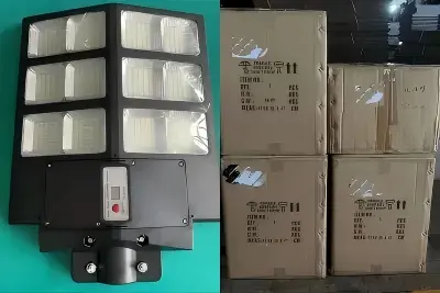S'han enviat 6 conjunts de mostres de llum solar de carrer ABS de 30 W a Benín