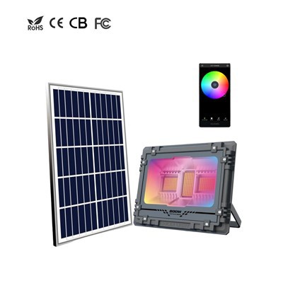 Llum d'inundació amb energia solar RGB